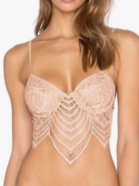 NWT For Love & Lemons Snapdragon Blush Bra
